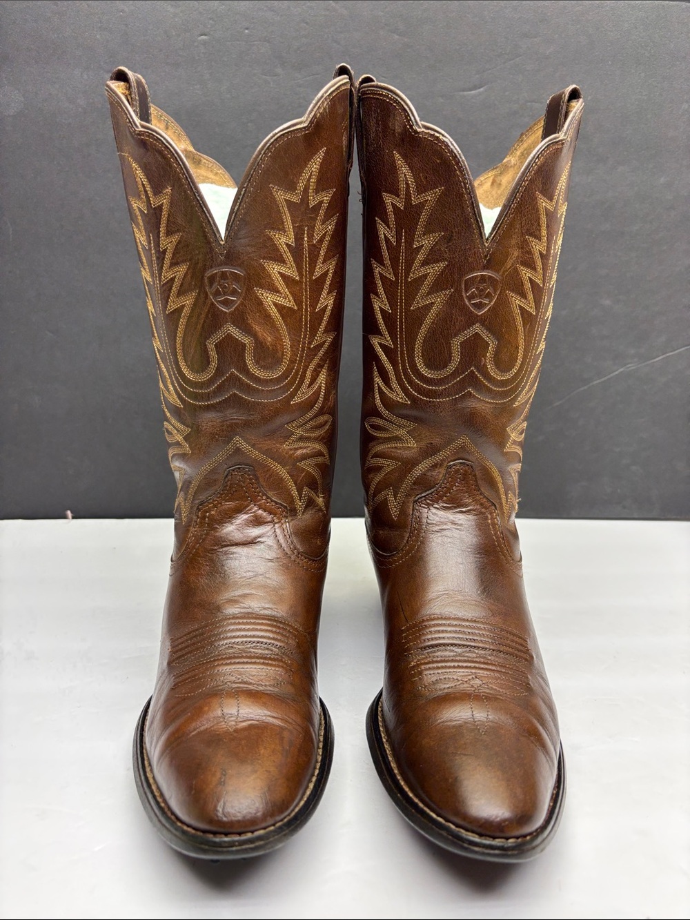 Ariat Women’s Brown Leather Western Cowboy Boots, as 7.5 B